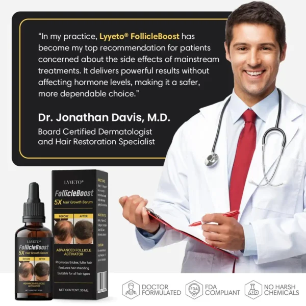 Lyyeto® FollicleBoost 5X Hair Growth Serum